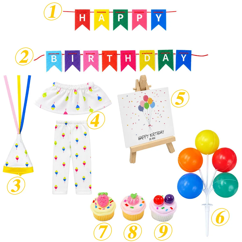 Christmas Doll Clothes Accessories&Miniature Items Scene Set For Elf Doll 30Cm Doll Christmas Decoration,Girl Toy Christmas Gift