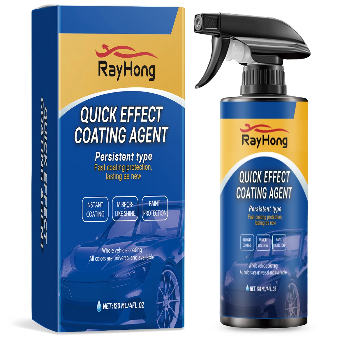 120ml Car Coating Spray Scratch Wax Coating with Long-Lasting Coating Resist Pollution UV Damage for Scuffs Water Spots