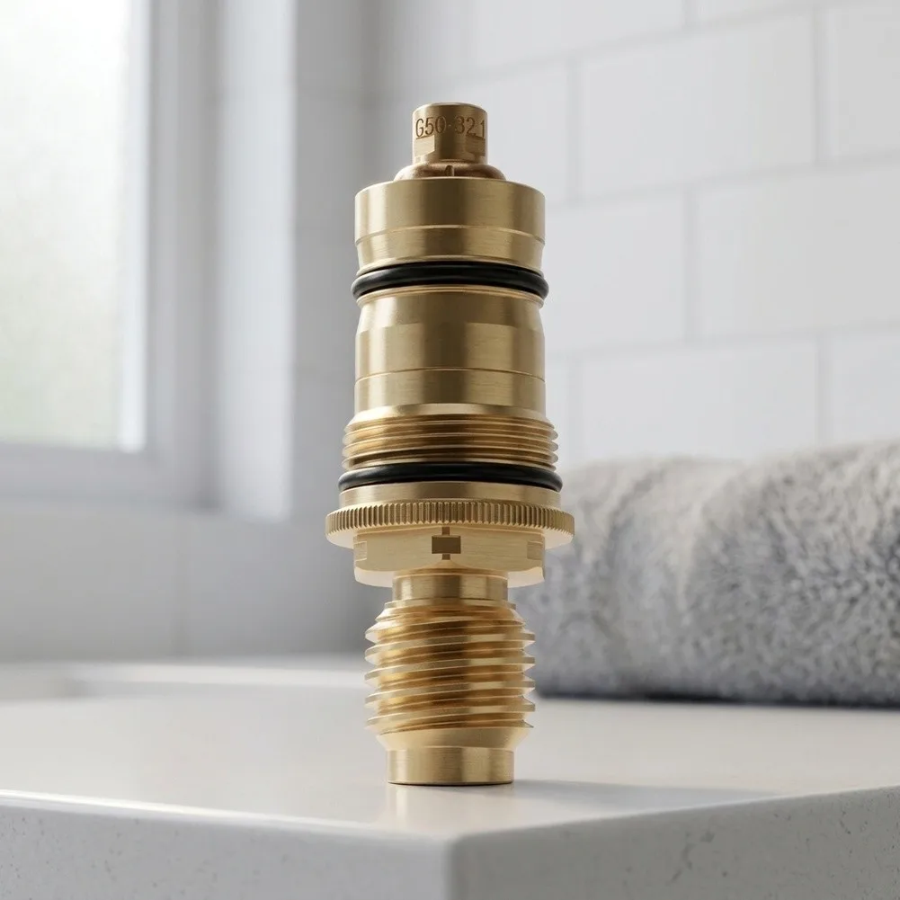 Brass Shower Cartridge Replacement For Element Ceramic Disc Mixing Valve Core Leak For Proof Easy Install Bathroom Shower Faucet