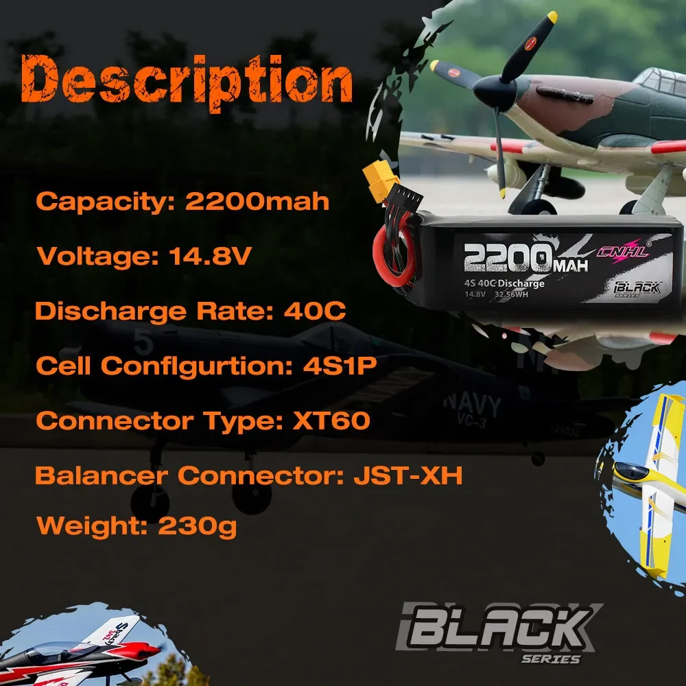 2 pz 4S 14.8V 2200mAh batteria Lipo 30C 40C 70C con XT60 T Dean Plug per RC aereo auto FPV elicottero Drone Quadcopter