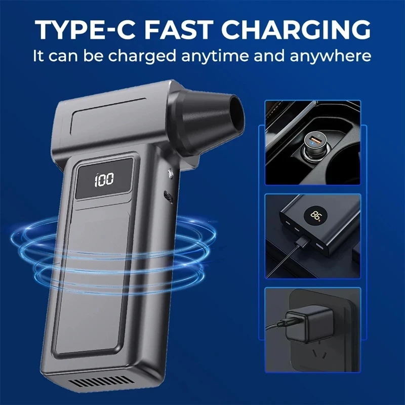 Xiaomi 1000000RPM توربو جت منفاخ المحمولة منظف الغبار USB شحن 65 متر/الثانية عالية السرعة فرش منفاخ الهواء الكهربائي