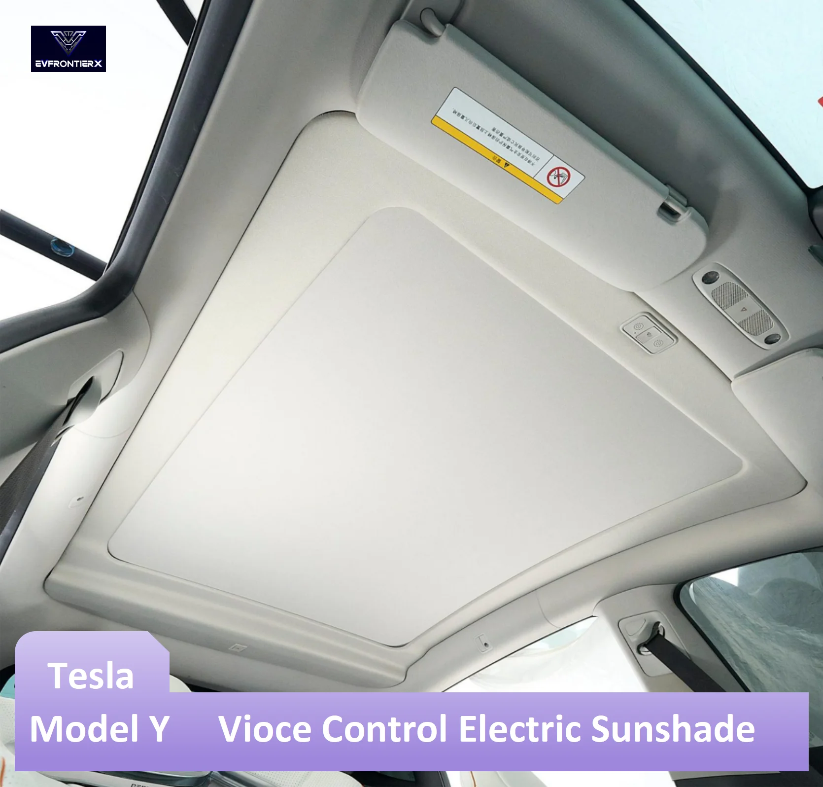 Electric Powered Sunshade for Tesla Model Y 2021-2025 New Juniper Voice Control Retractable Sunroof Sunshade Heat UV Protection