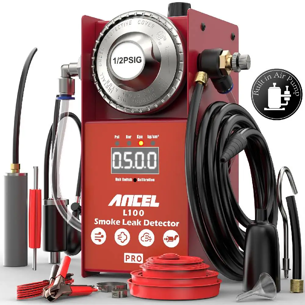 

Car Smoke Leak Tester Digital Pressure Gauge EVAP Smoke Machine Built-in Air Pump Vacuum Leakage Diagnostic Tool ANCEL L100 pro