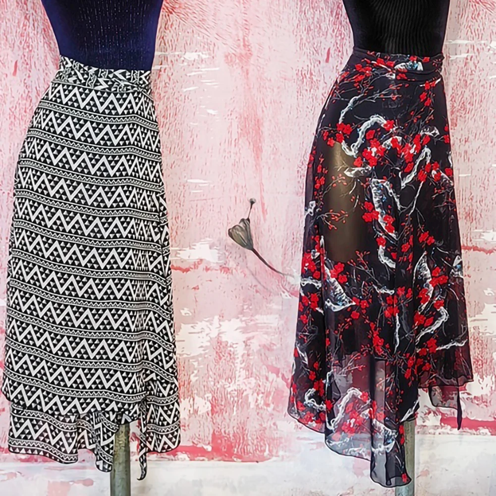 

Полотенце на бедрах, женский костюм 2025, свободный размер, шифоновая юбка для выступлений самбы, платье для танго, одежда для тренировок, черно-красная одежда