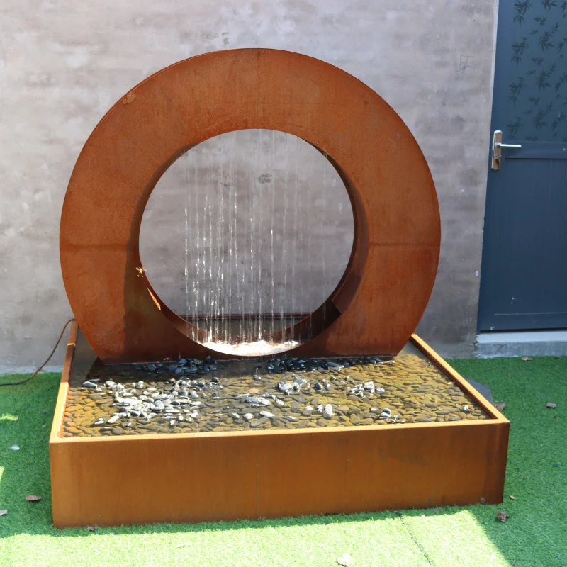 مخصص. ميزات ريفي LED جدار فولاذي كورتن عالي الجودة ديكور حديقة ستارة معدنية #6