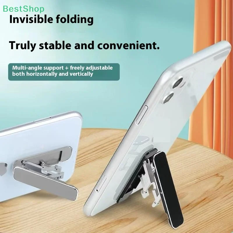 1/3PCS Mini supporto per telefono cellulare pieghevole invisibile supporto per materiale da tavolo in lega di alluminio angolo regolabile per cellulare