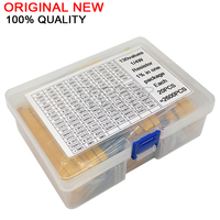 2600PCS/lLOT 130 Values 1/4W 0.25W 1% Metal Film Resistors Assorted Pack Kit Set Lot Resistors Assortment Kits Fixed Resistor