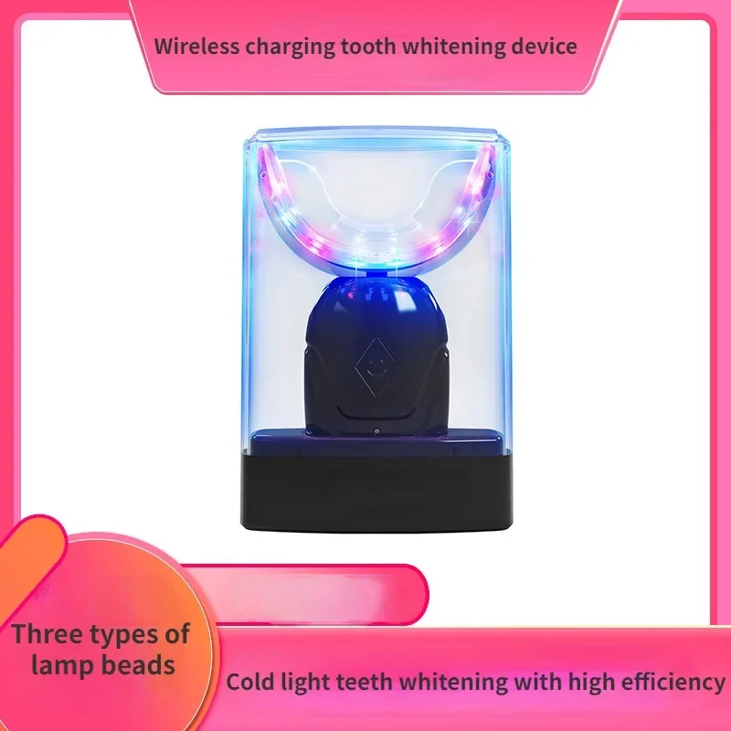 Dental Teeth Whitening Red Blue Light Instrument Dentistry Portable Oral Care Bleach Smart Whitener 16/24/32 Beads With Charging