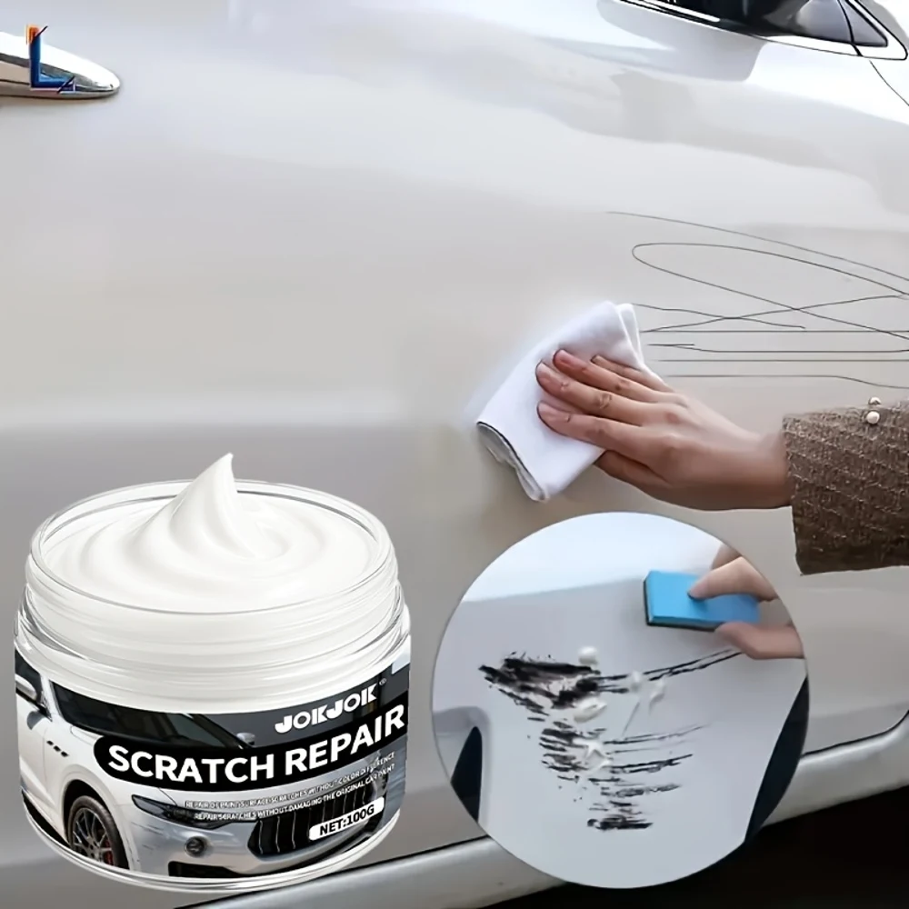 شمع إصلاح خدوش السيارة 100 جرام - تلميع وشمع عالمي، يمنع الخدوش الجديدة، حل العناية بالطلاء الكل في واحد