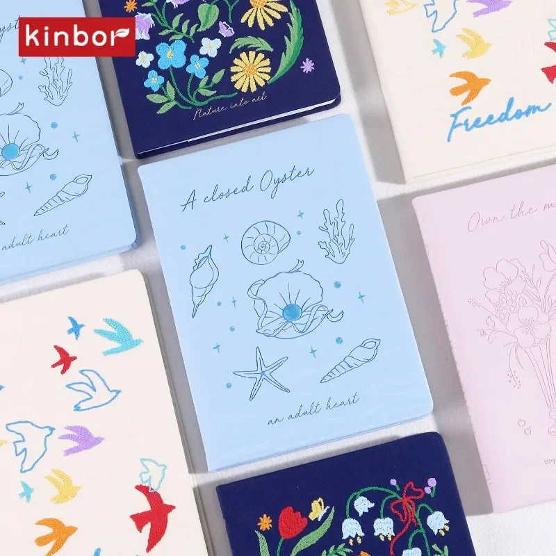Kinbor B6 Undated Weekly Planner With Beautiful Covers,96 Sheets 80g Smooth Writing Multifunctional Inner Pages Diary Notebooks