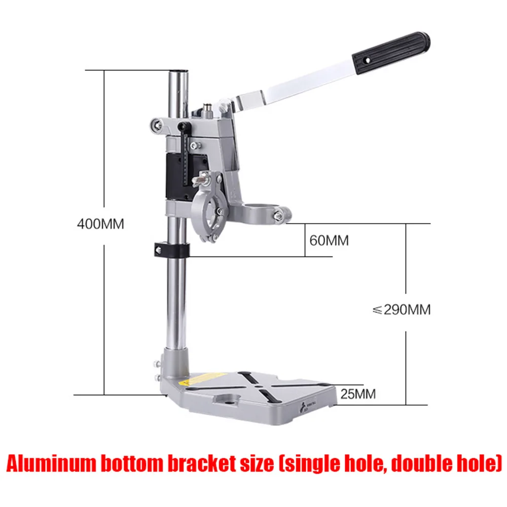 Electric Drill Bench Repair Tool Stand Mini Drill Stand Chuck Clamp with Working Table Cast Iron Bottom