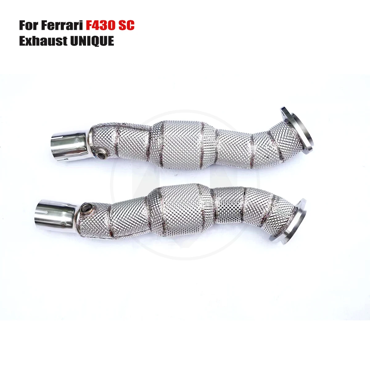 

UNIQUE Designs 2009+ Ferrari F430 SC 4.3L SS304 stainless steel sports with heat shield metal catalytic Downpipe