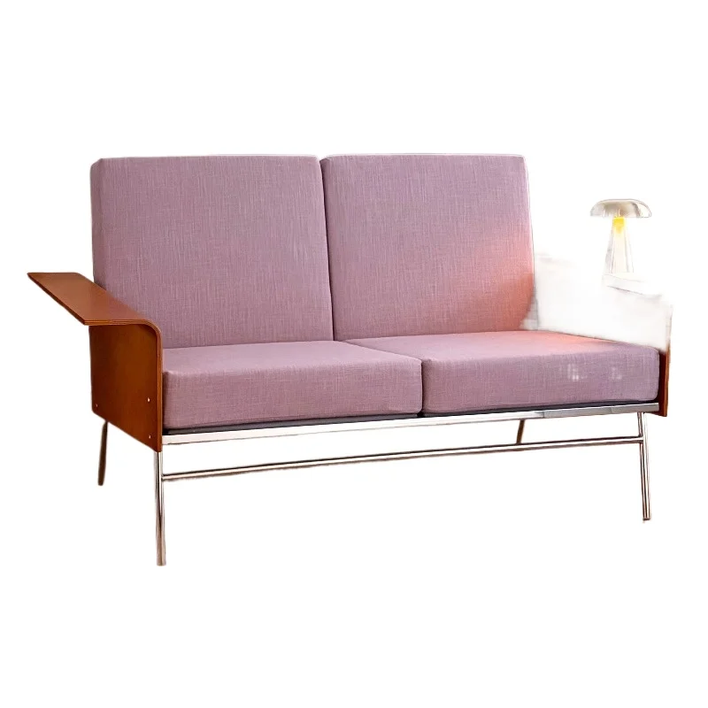 Medieval Bauhaus straight row metal frame fabric sofa