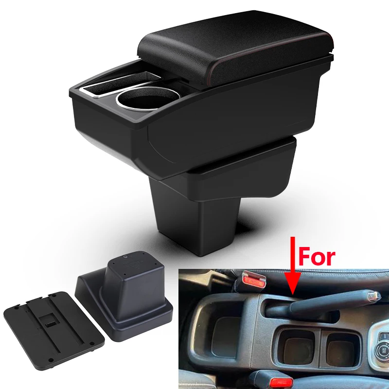 黒-pu-レザーアームレストスズキ-vitara-センターコンソール収納ボックスインテリアデザインオーガナイザーカップホルダー付きカーアクセサリー