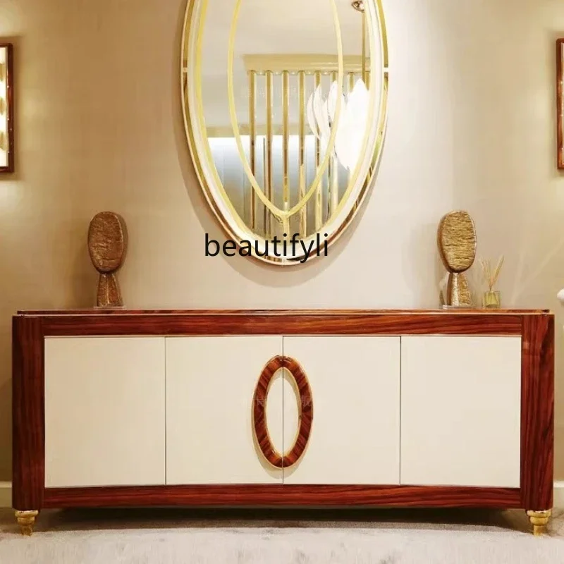Modern Light Luxury Ebony Lacquer White Italian Minimalist Italian TV Cabinet