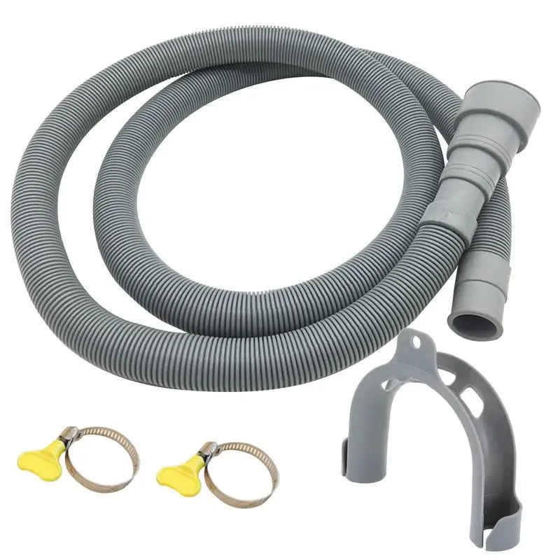 

1.5/2/3/4M PVC Drain Pipe Washing Machine Dishwasher DrainWaste Hose Extension Pipes With Bracket Set Wash Machine Accesories