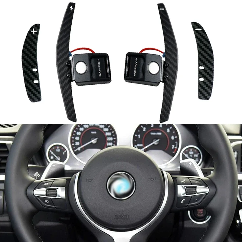 For BMW F20 F30 M2 M3 M4 X5M X6M I5i 8 Steering Wheel Shift Paddle Carbon Fiber Magnetic Shifter Paddle Car Dial Shift Paddle