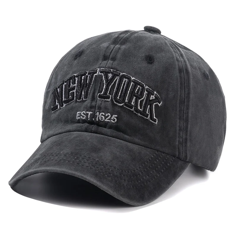 2025 New York Washed Cotton Cap For Men Women Gorras Snapback Caps Baseball Caps Sun protection Casquette Dad Hat Outdoors Cap image 3