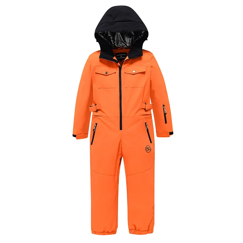 Winter Kid Skiing Suit Outdoor Windproof Waterproof Children Jumpsuit Ski Sport Warm Thickened Tracksuit Boy Girl Snow Clothes