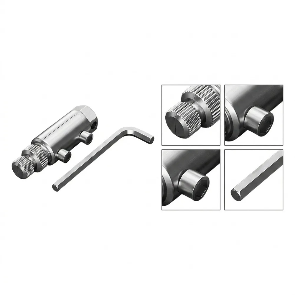 Adjustable Diameter Threading Tool for Household Water Pipes Compatible with Triangle Valves Carbon Steel 7.5x1.9x1.9