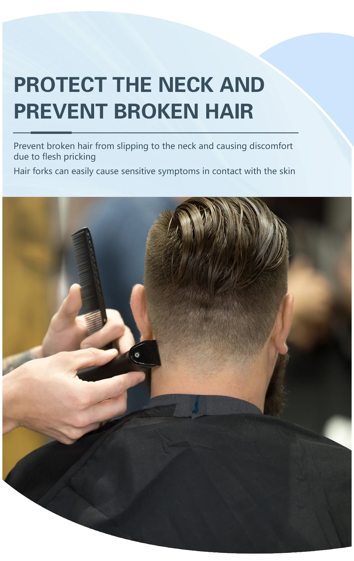 1 Rolle Friseur-Halspapier, Einweg-Haarschneidezubehör, Barbershop-Zubehör – Detail 7