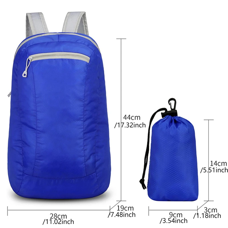 Mochila dobrável leve unisex, mochilas de grande capacidade, mochila de viagem para homens e mulheres, bolsas de alta qualidade