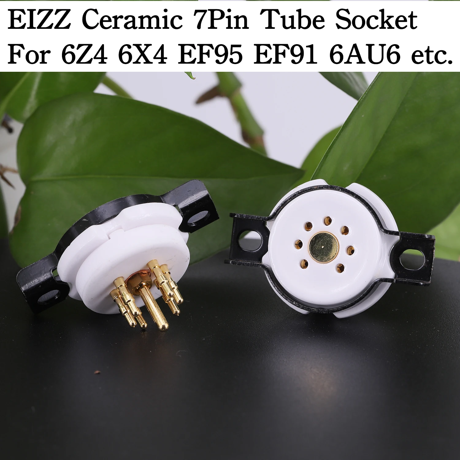 1PC EIZZ 7Pin Presa Tubo In Ceramica PTFE Per 6AQ5 EC92 EAA91 6J1 6J4 6J5 6A2 6H2 1A2 6Z4 6X4 Tubo A Vuoto Amplificatore Audio FAI DA TE
