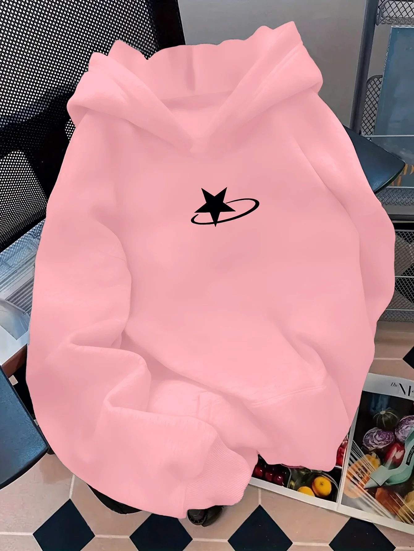 Creative Star Line Circle Print Women's Design New Autumn Winter Top Hoodie Sleeve Women's Casual Clothing Hoodies Women