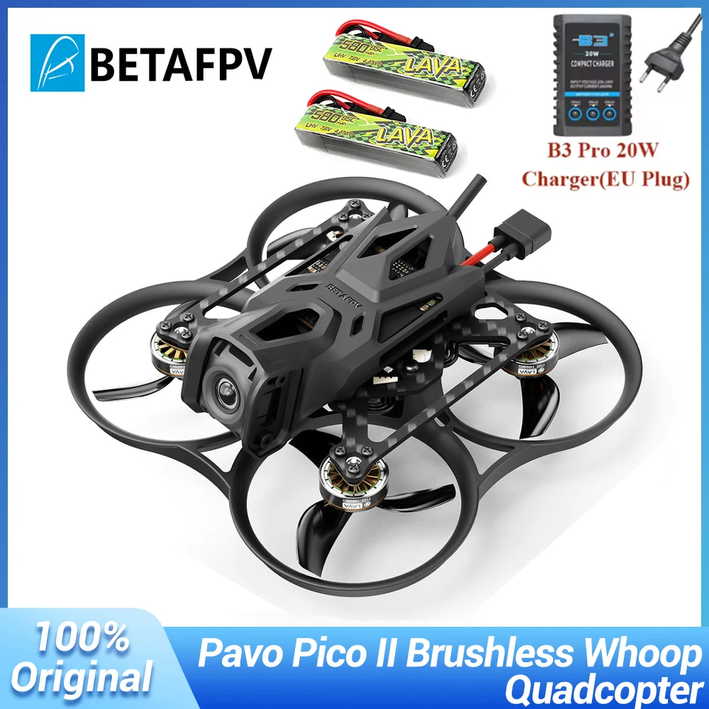 

НОВЫЙ квадрокоптер BETAFPV Pavo Pico II Brushless Whoop с версией DJI O4/PNP LAVA 1102 | 14000kv F4 2-3S 20A AIO FC ELRS2.4G