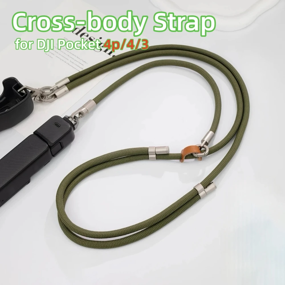 Anti‑Lost Adjustable Camera Shoulder Strap Neck Lanyard for DJI Osmo Pocket 4P 4 3 4Pro Multi‑Wear Cross‑Body Sling Accessories