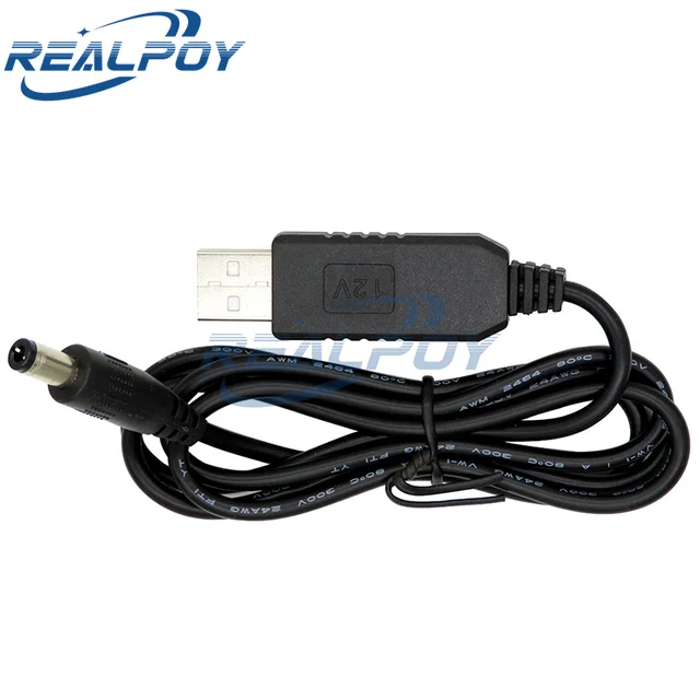 Usb Power Boost Line Dc 5v To Dc 9v / 12v Step Up Module Usb Converter Adapter Cable 2.1x5.5mm Plug 2