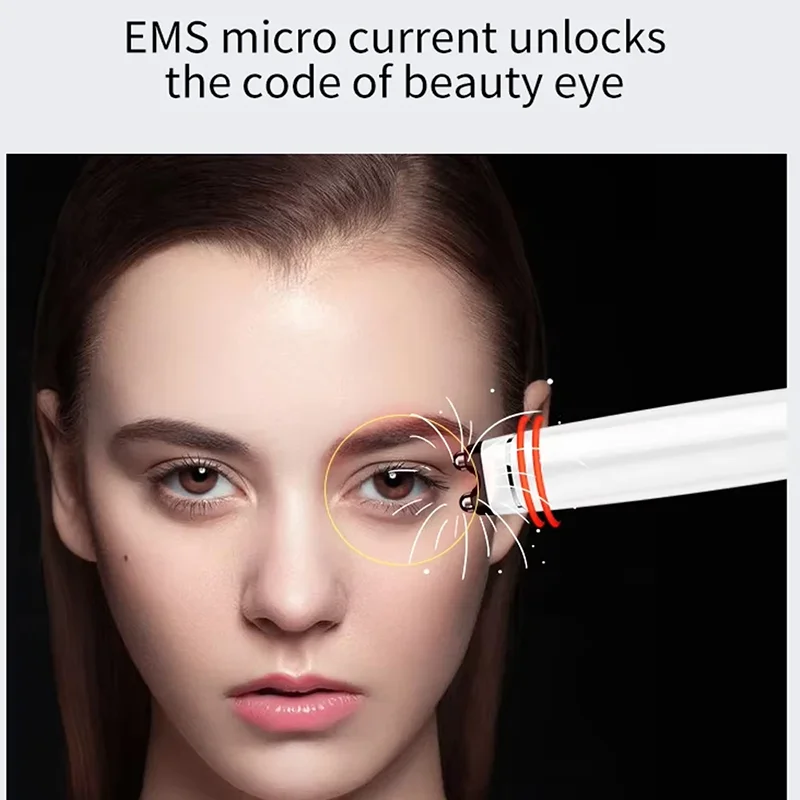 Masseur oculaire à microcourant EMS avec fonction de chauffage, dispositif de beauté pour le levage des yeux et la réduction des rides, Machine de soins oculaires Anti-âge
