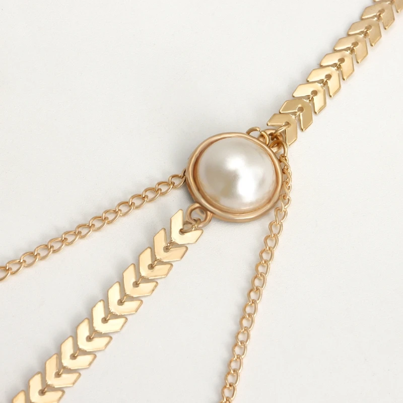 Gaya Baru Mutiara Mungil Rumbai Rantai Paha Rantai Tubuh Memanfaatkan Halus Sabuk Garter Pantai Perlengkapan