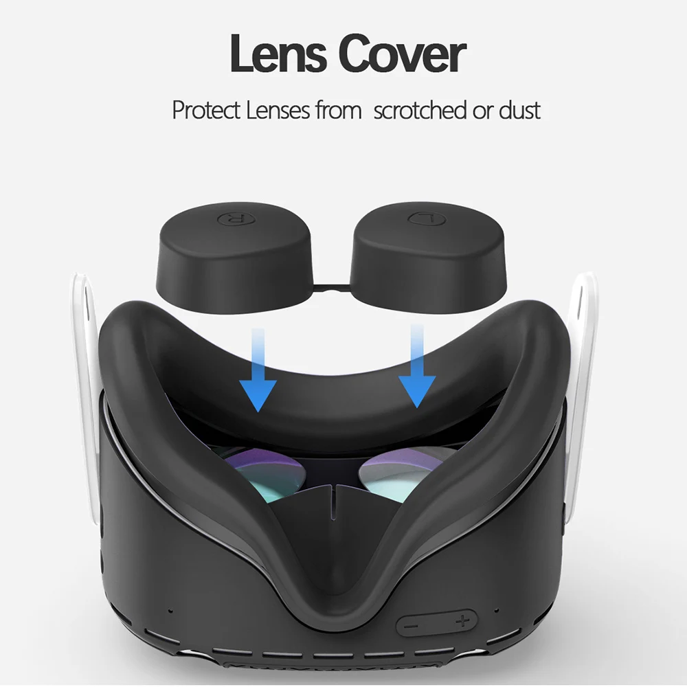 VR Lens Protector For Meta Quest 3S/3/2 VR Accessories Protective Cover Dustproof Lens Case Cap For Oculus Quest 3S/3/2 Glasses