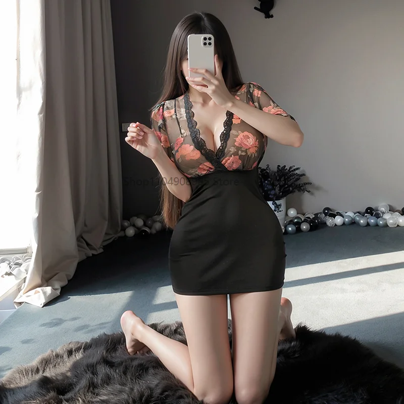 

Japanese Cute Office Ladies Outfit Cosplay Costume Secretary Uniform Erotic Lingerie Mini Skirt Women Erotic OL Hot Lingerie Set