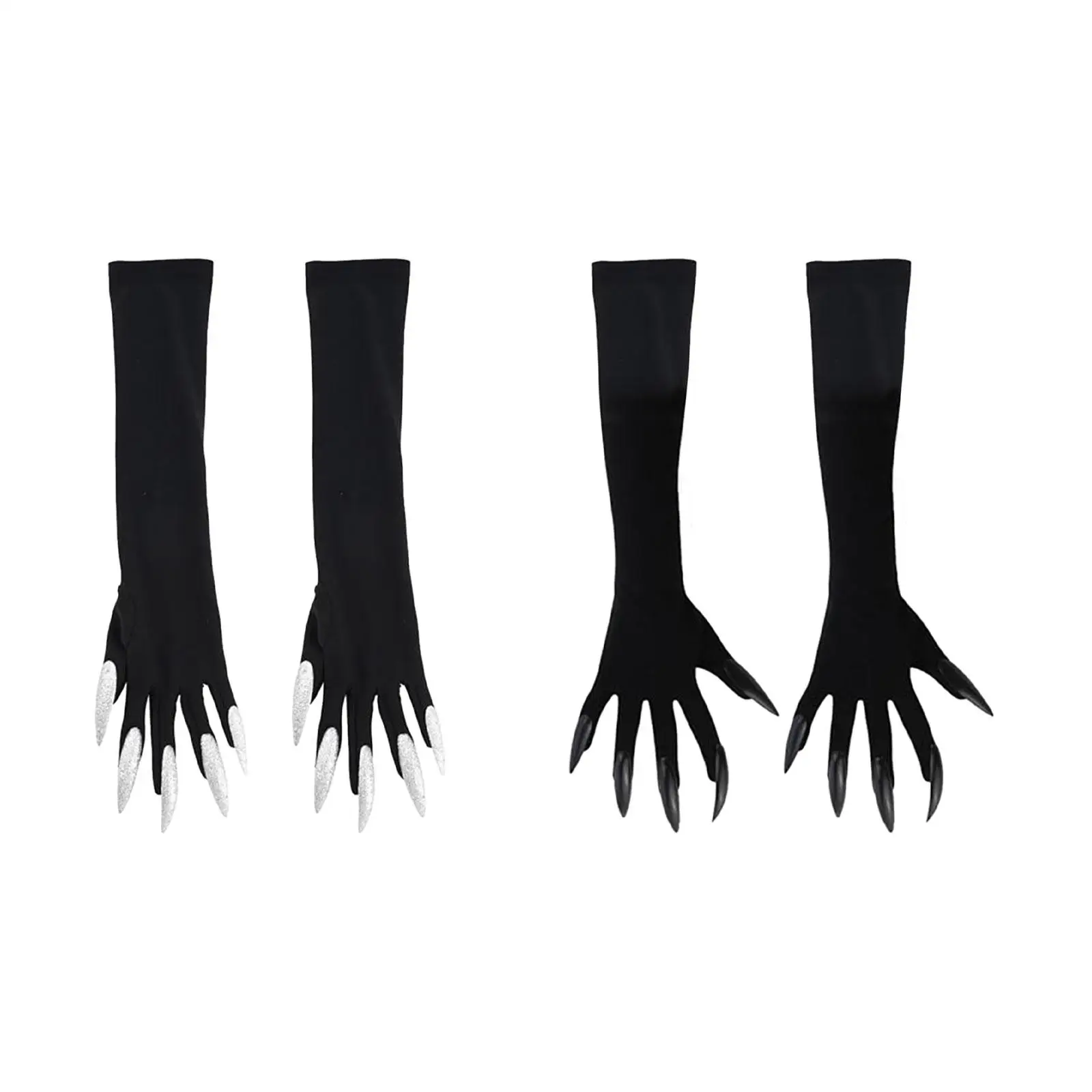 Halloween Costume Paw Gloves Dress up Long Fingernails for Club Photo Props