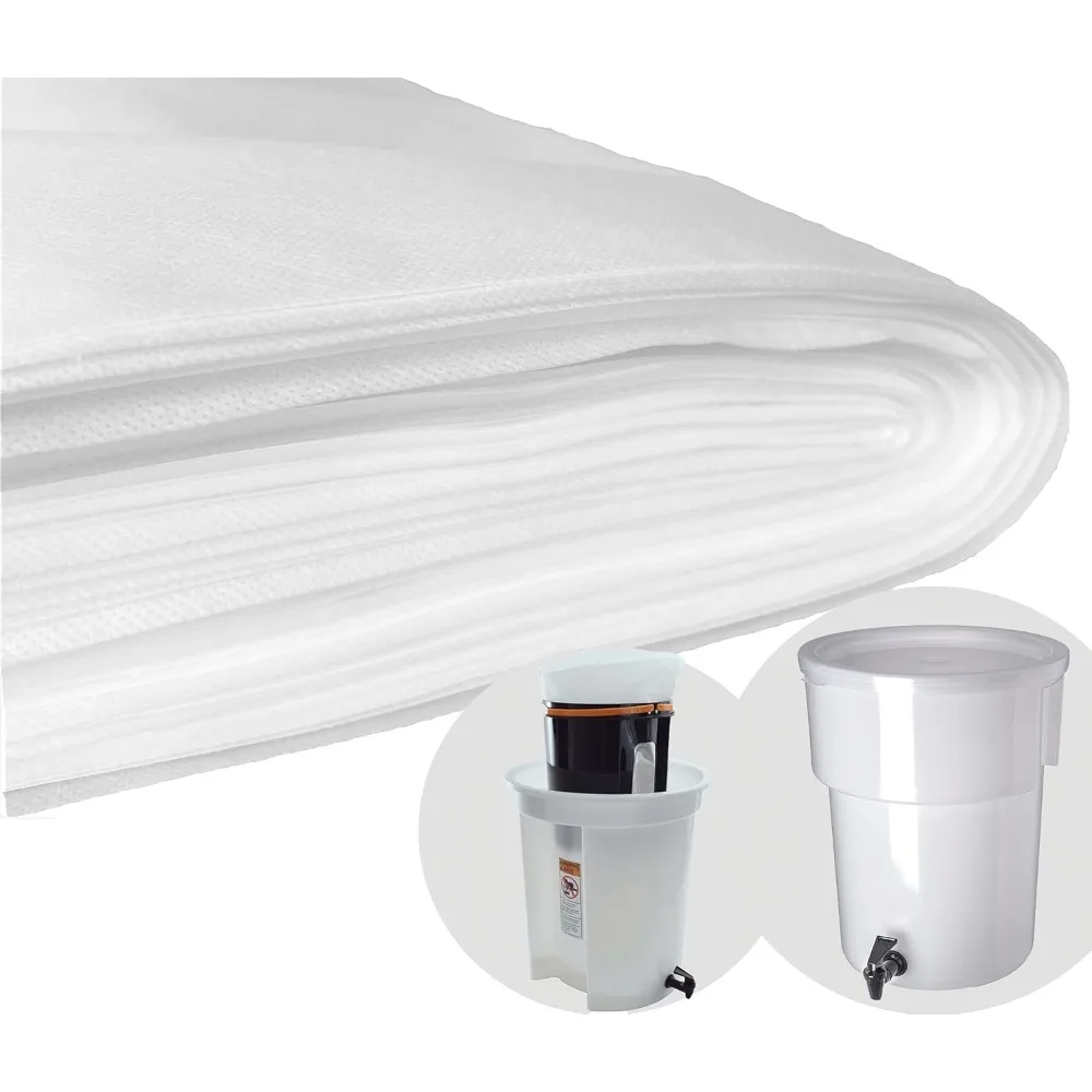 

50-Pack Commercial Cold Brew Coffee Filters, 20x20 Inches for 5-Gallon Systems