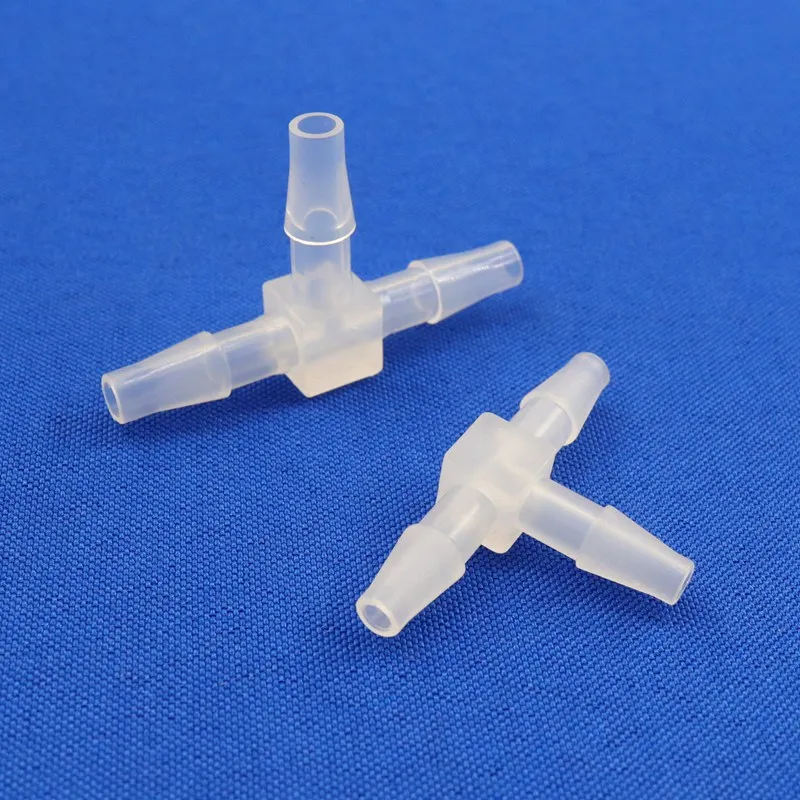 T-Shaped Semi-Transparent  Equal Diameter Tee Plastic Connector Pagoda Tee Hose Connector Plastic Tee Connector