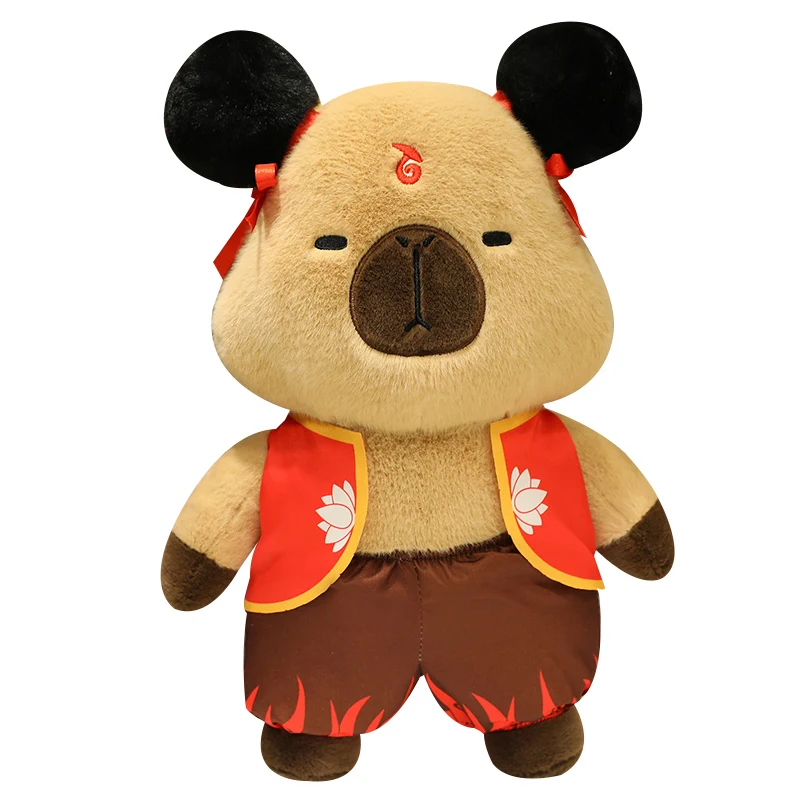 30/40cm 코스프레 브라운 Capybara 플러시 베개 박제 만화 그림 옷을 입은 동물 부드러운 Appeasing 생일 선물