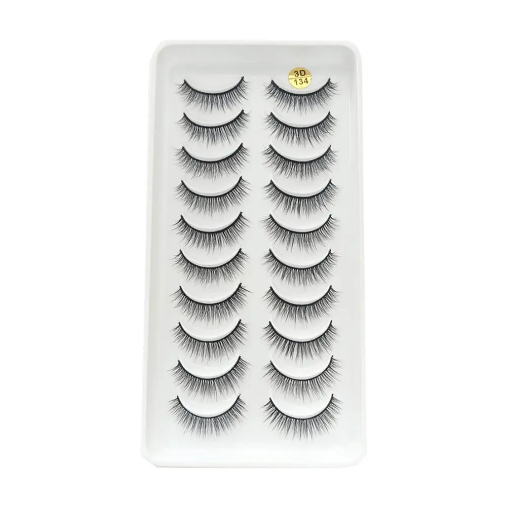 10pairs Natuurlijke Valse Wimpers 3d Sexy Nertsen Wimpers Groothandel Make Valse Wimpers Faux Extensions I1y4