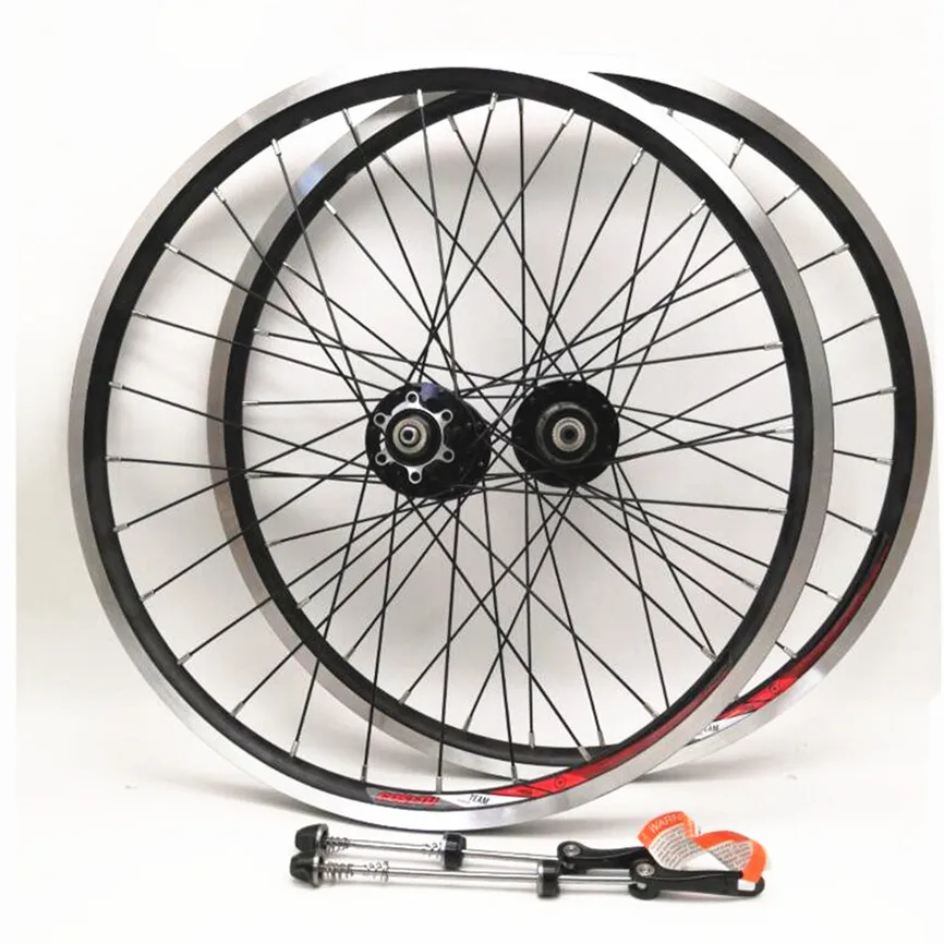 JKLitepro Folding Bike 20inch 406 451 Wheelset Sealed Bearing Novatec Hub Disc V Brake 7 8 9 10 Speed Wheels 100/130 Rim