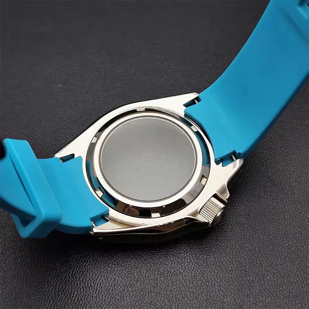 Caja NH35 de 42mm de alta calidad SKX007, cristal de zafiro para hombre, funda negra/plateada para SKX Mod 316L, acero inoxidable compatible con movimiento NH35 NH36