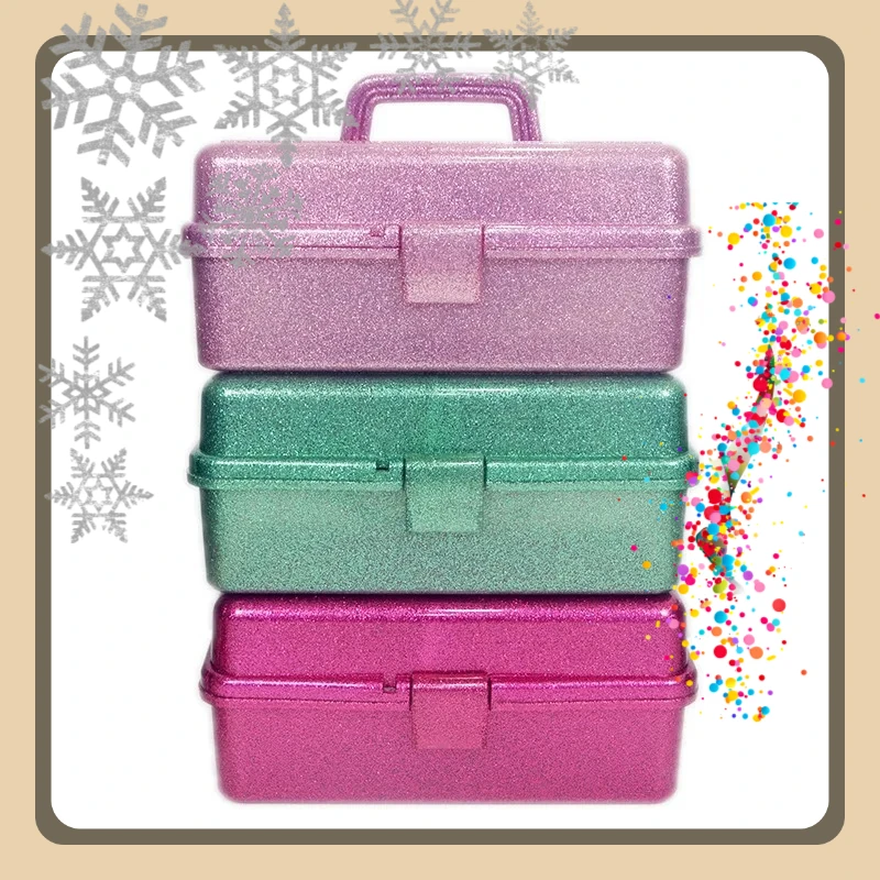 33x19.5x15cm Three Layers Tool Box  Hand Storage Boxes Organizer Plastic Case Large Waterproof Electrician Working Tool Box