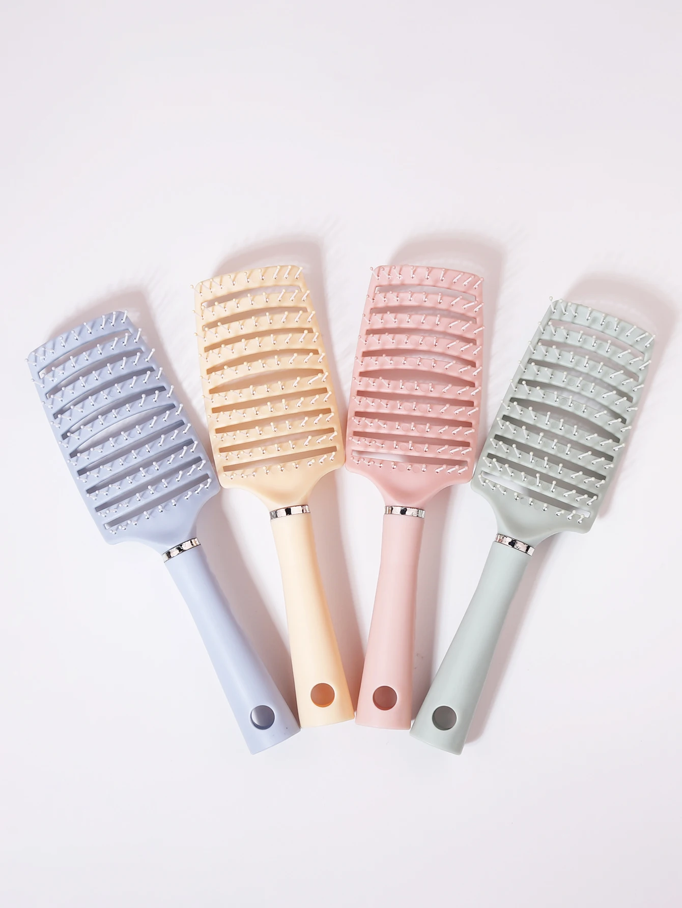 1 piece of massage comb hollowed out hair brush scalp massage comb hairstyle drying styling tool Special for real hair wigs