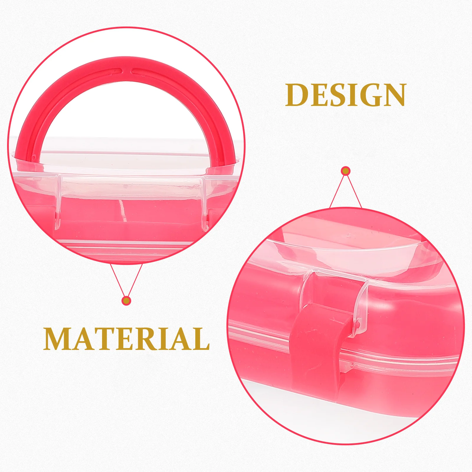 

Double Layer Storage Box Large Capacity Round Corner Design Portable Medicine Storage Case For Home School Kindergarten
