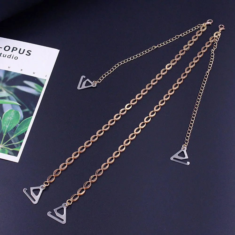 

Anti-Skid Non-slip Invisible Leaves Metal Chain Summer Women Bra Belt Brassiere Straps Pearl Shoulder Strap Bra Accessories