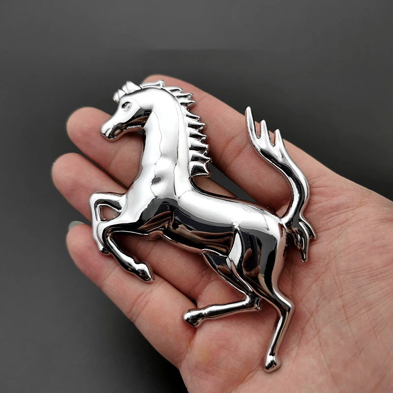 3D Metal Running Horse Emblem Decal Stickers For Ferrari 458 488 599 Car Fender Window Bumper Body Badge Car Styling Accessories