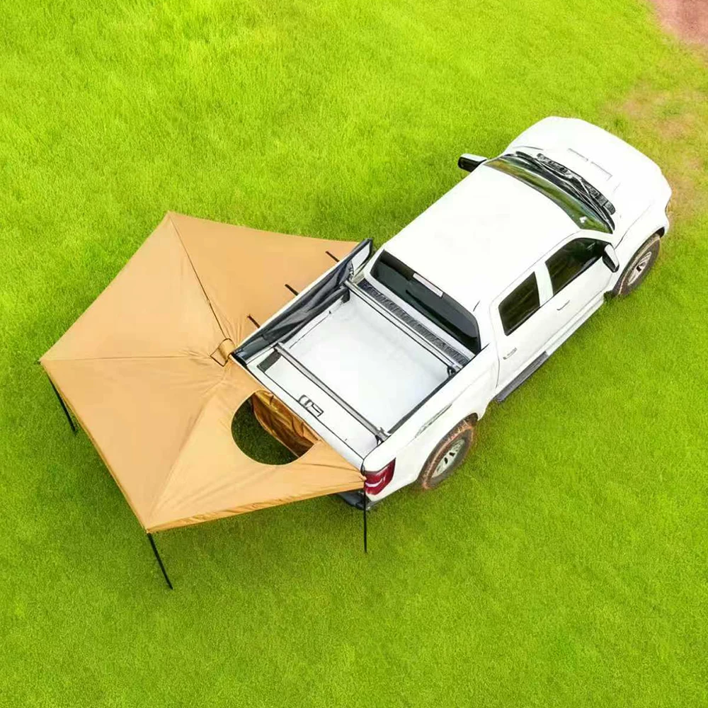 2M Customized 270 Degree Car Awning 2m 2.5m Radius Waterproof Aluminum Roof Shade for 4WD Offroad 600D Oxford Fabric,Car Awning