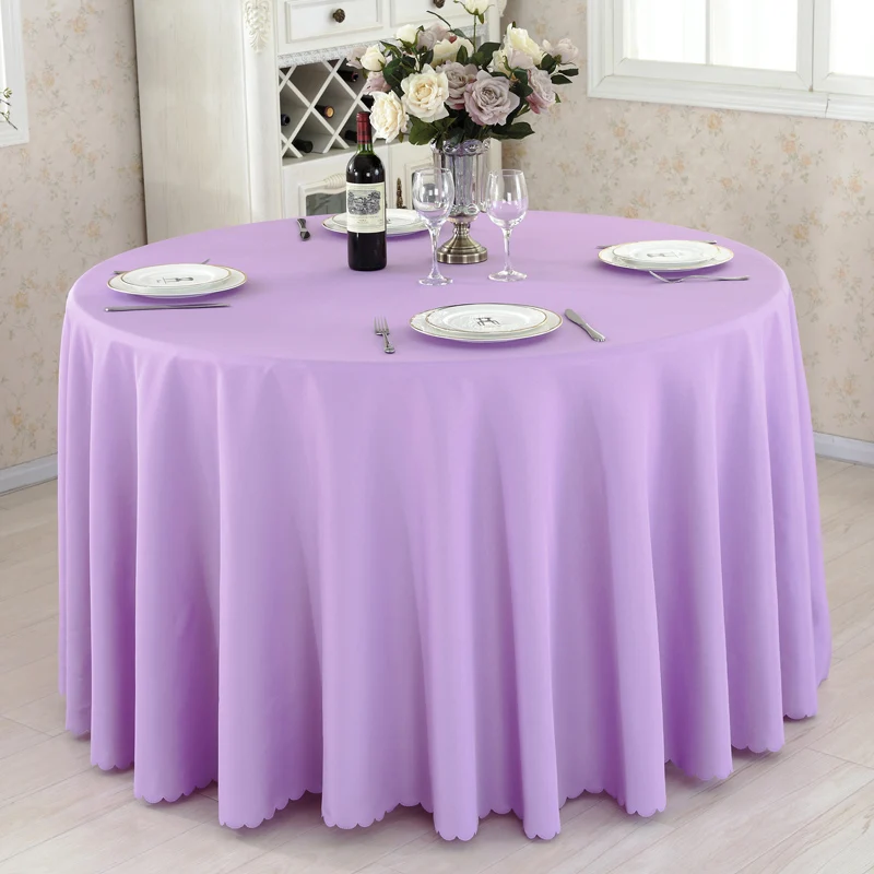 1PCS/LOT Wholesale Polyester Round Tablecloth For Wedding Hotel Decor White Table Cloth Square Table Linen Dining Table Cover