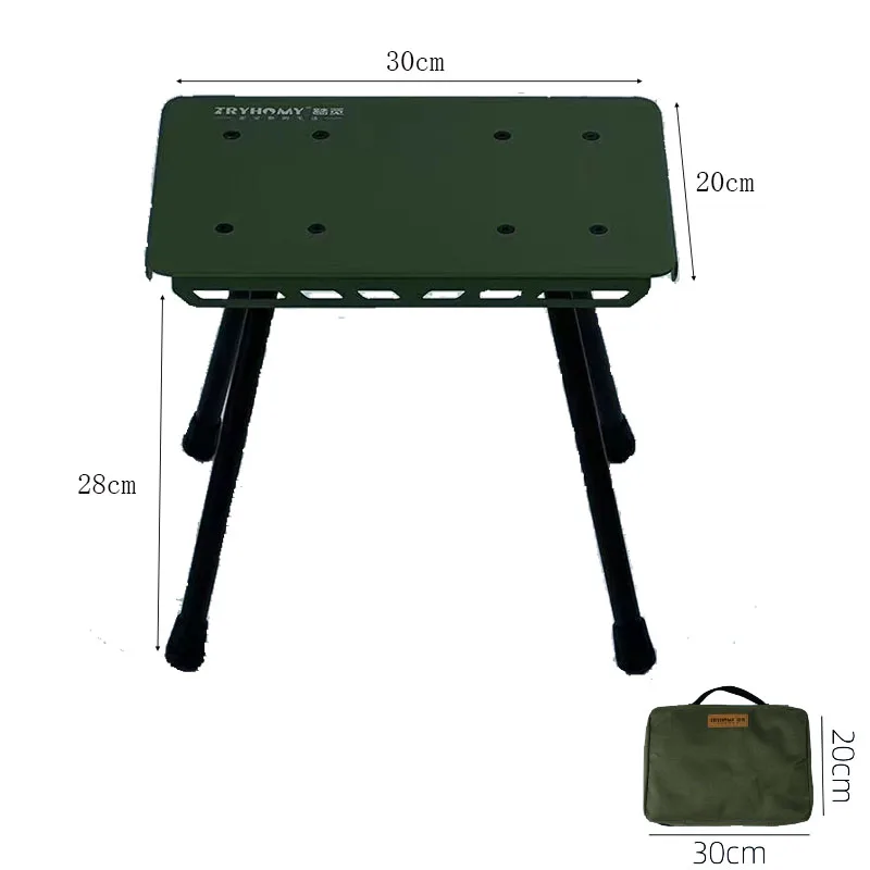 Tryhomy 캠핑 스툴 알루미늄 합금 전술 의자, 야외 휴대용 바베큐 피크닉 낚시 의자, 신제품